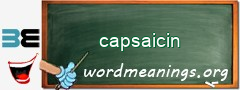 WordMeaning blackboard for capsaicin
